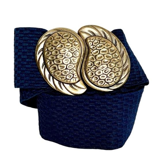 Vintage Katherine Accessories Blue Stretch Retro Belt Angel Wings Statement MCM main image 7